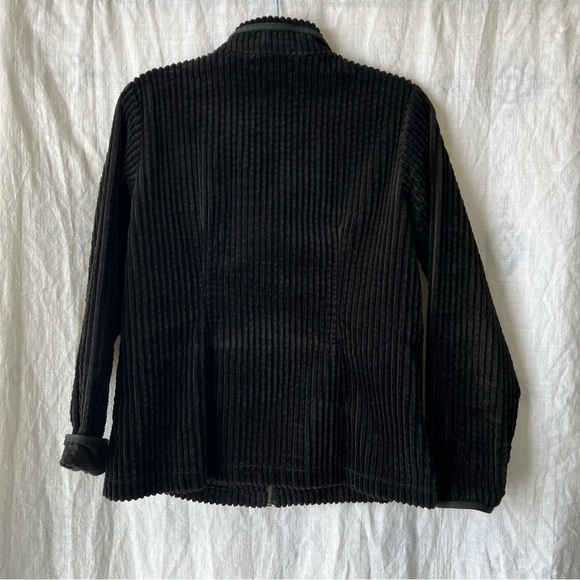 Women's Woolrich Kinsdale Zip Up Ribbed Corduroy Jacket Black Size Medium - Picture 5 of 8